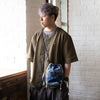 (YB463) Indigo Patchwork Drawstring Bag