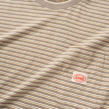 (TP1851) Double Collar Stripes Tee