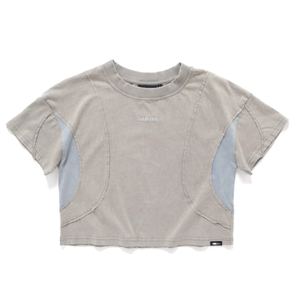 (TP1811) Washed Cropped Tee