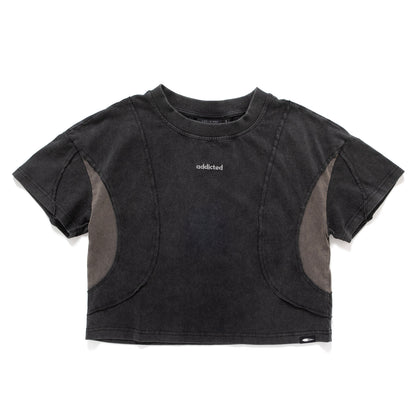 (TP1811) Washed Cropped Tee