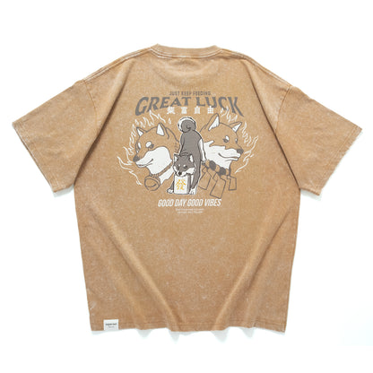 (ZT1897) Great Luck Shiba 圖案 Tee