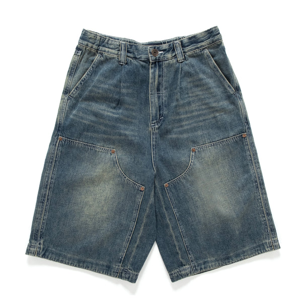 (SP395) Washed Double Knee Jorts