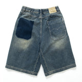 (SP395) Washed Double Knee Jorts