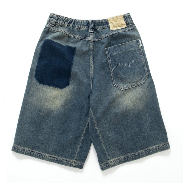 (SP395) Washed Double Knee Jorts