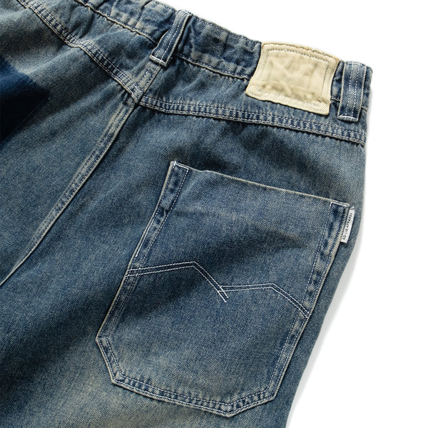 (SP395) Washed Double Knee Jorts