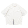(ST447) Sleeve Patchwork Short Sleeve Shirt