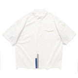 (ST447) Sleeve Patchwork Short Sleeve Shirt