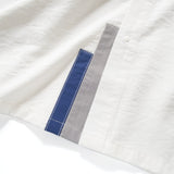 (ST447) Sleeve Patchwork Short Sleeve Shirt