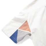 (ST447) Sleeve Patchwork Short Sleeve Shirt