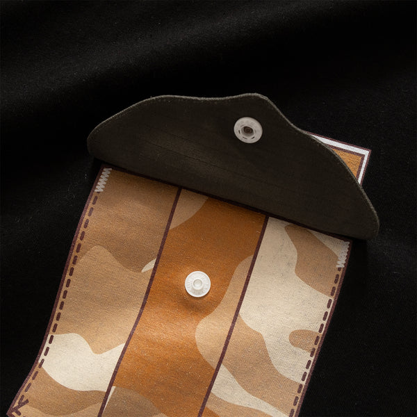 (ZT1399) Camouflage Fake Pocket Tee