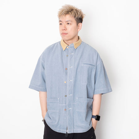 (ST381) Crazy Patch Short Sleeve Shirt