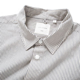 (ST452) Stripe Contrast Short Sleeve Shirt