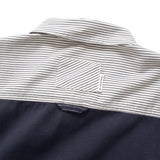 (ST452) Stripe Contrast Short Sleeve Shirt