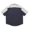 (ST452) Stripe Contrast Short Sleeve Shirt