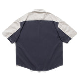 (ST452) Stripe Contrast Short Sleeve Shirt