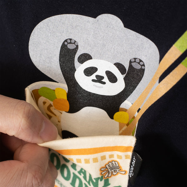(ZT1397) Panda Noodles Pocket Tee