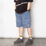 (SP397) Jacquard Denim Shorts