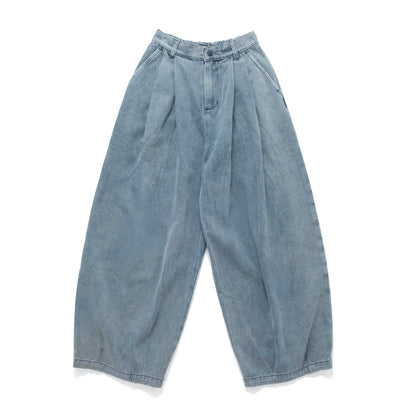 (PT404) Denim Wide Pants