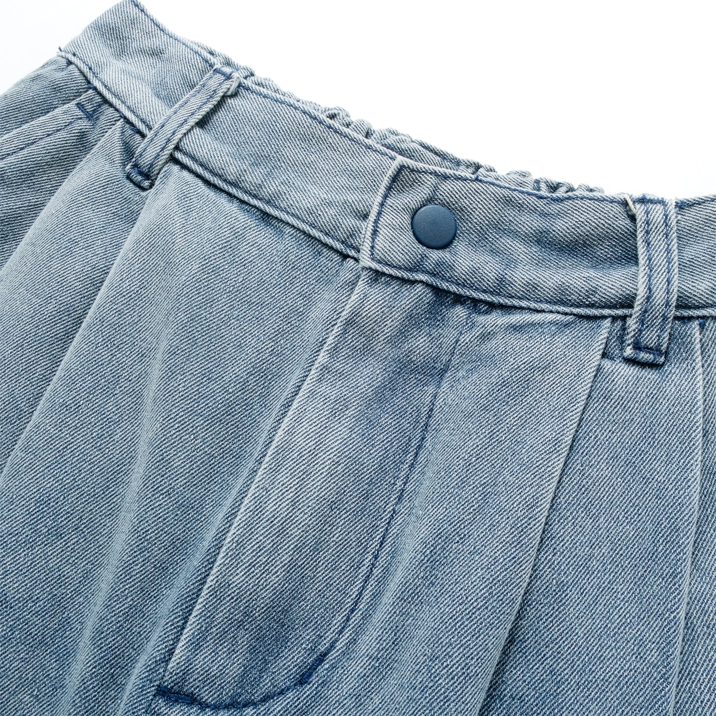 (PT404) Denim Wide Pants