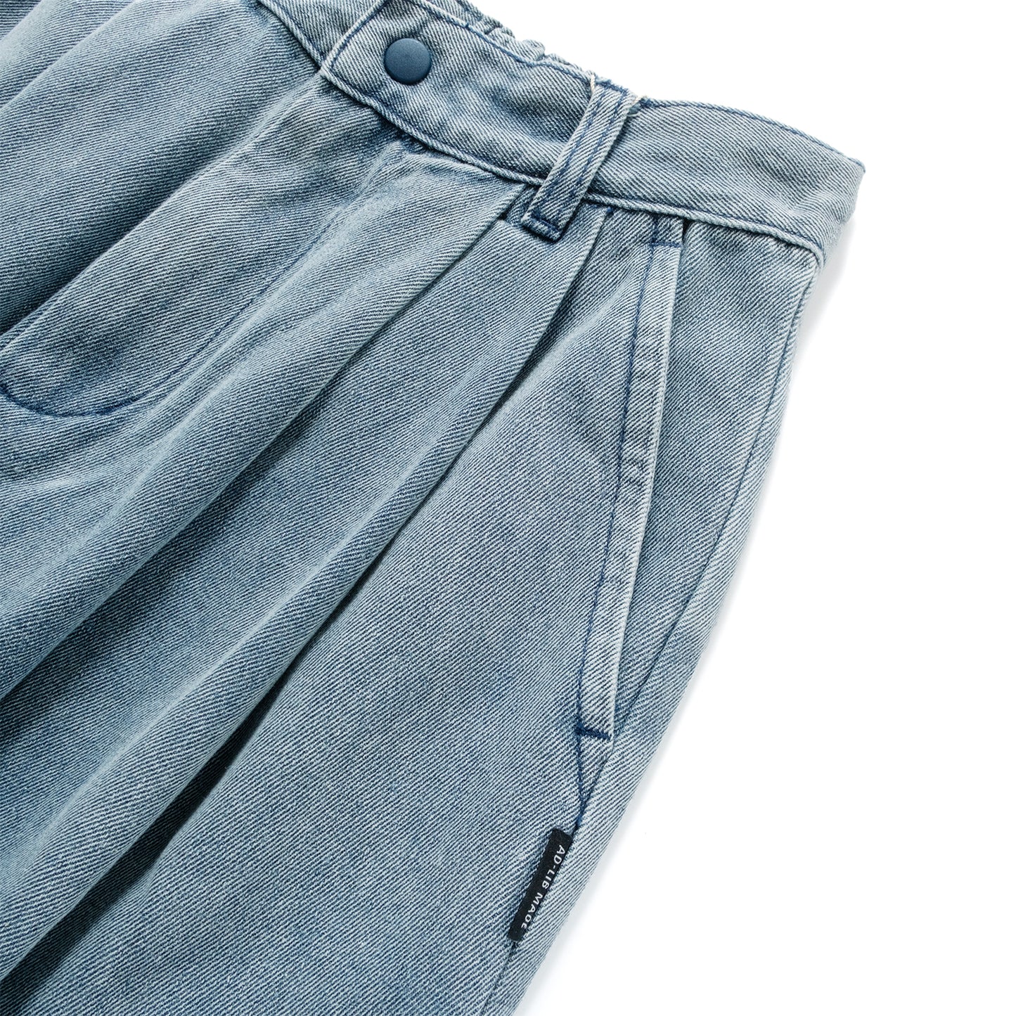 (PT404) Denim Wide Pants