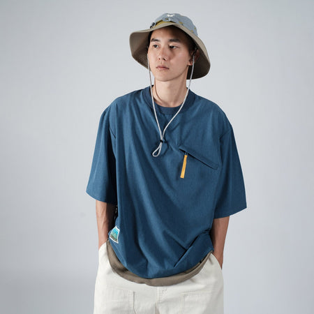 (YT936) Cropped Sleeve Tee
