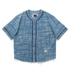 (ST457) Jacquard Denim Baseball Shirt