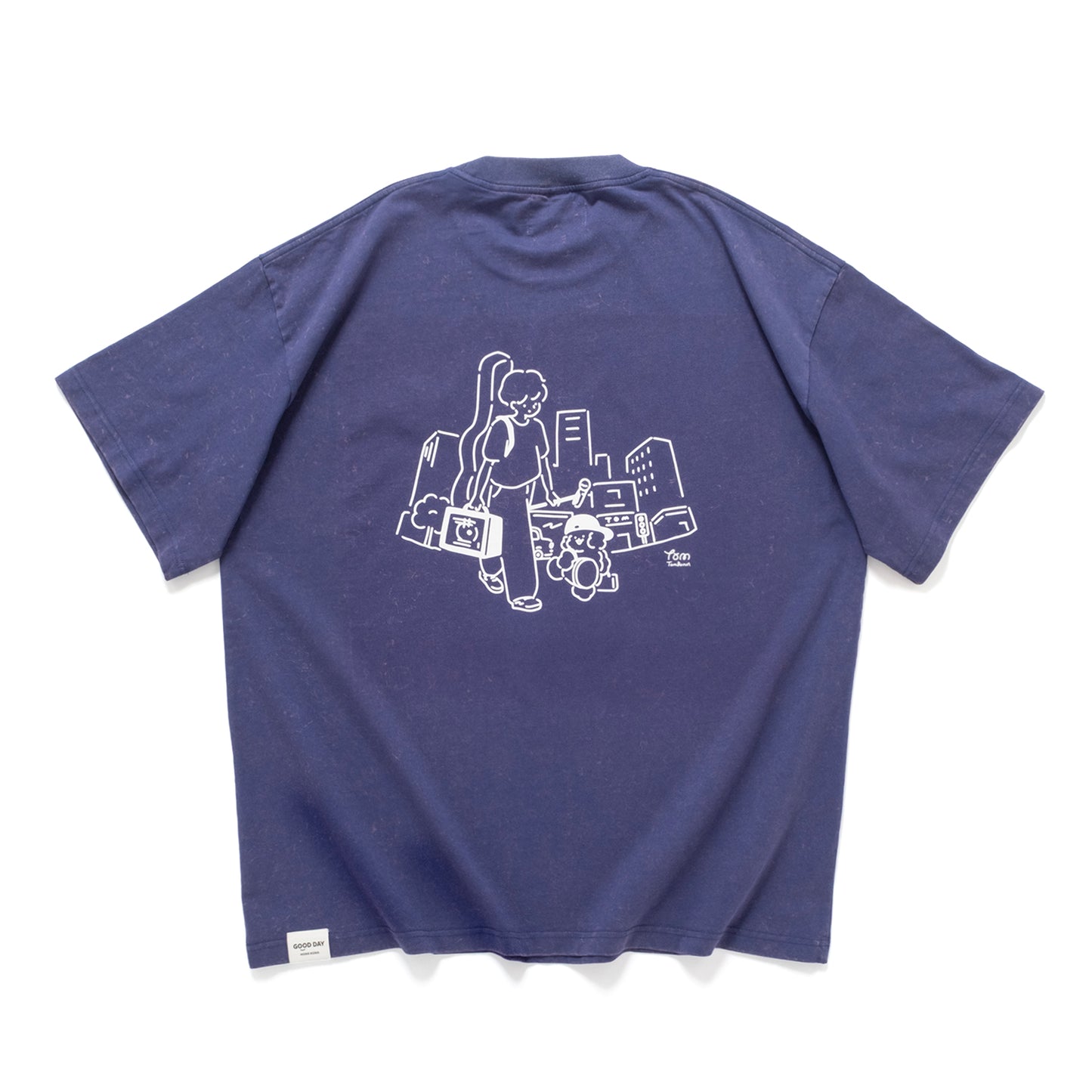 (EX704) Music Buckers Embroidery Washed Tee