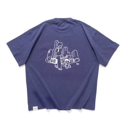 (EX704) Music Buckers Embroidery Washed Tee