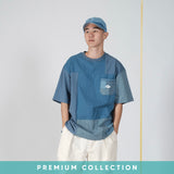 (TP1002) Indigo Patchwork Tee