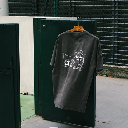 (EX703) Football Match 繡花洗水 Tee