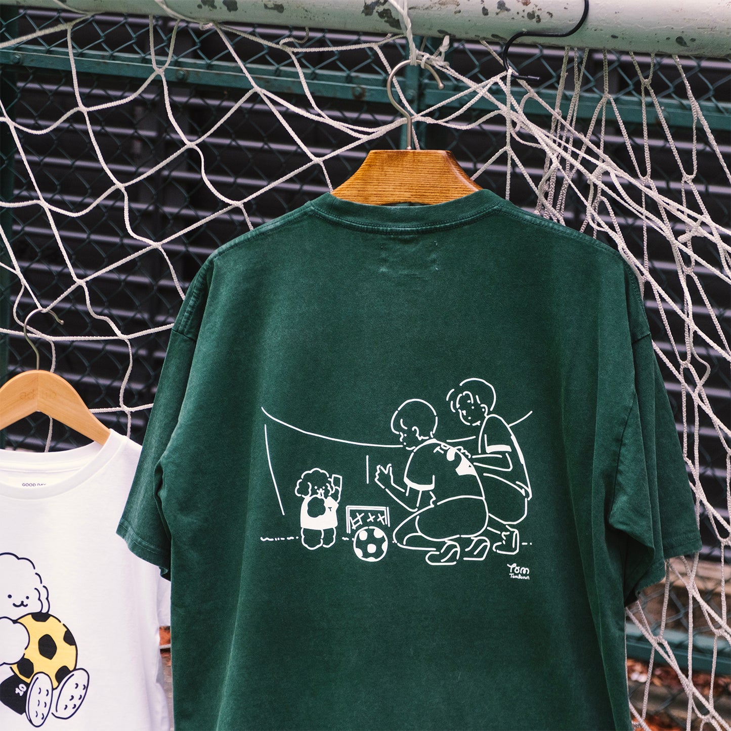(EX703) Football Match 繡花洗水 Tee