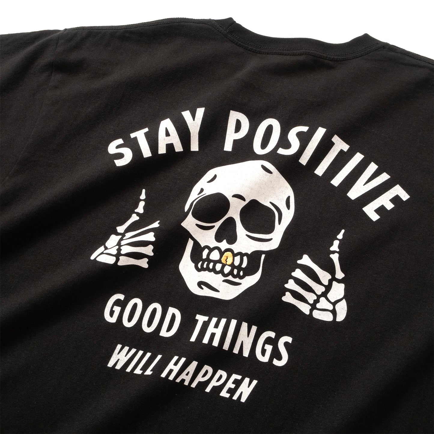 (ZT1907) Gold Teeth Stay Positive Graphic Tee
