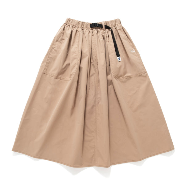 (DS020) Belted Pleated Midi Skirt