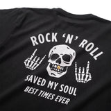 (ZT1908) Gold Teeth Rock 'N' Roll Graphic Tee