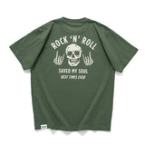 (ZT1908) Gold Teeth Rock 'N' Roll Graphic Tee