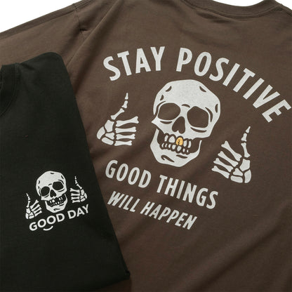 (ZT1907) Gold Teeth Stay Positive Graphic Tee