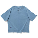 (TP1600) Washed Baseball Collar Tee