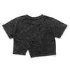 (TP1598) Washed Cropped Split Tee