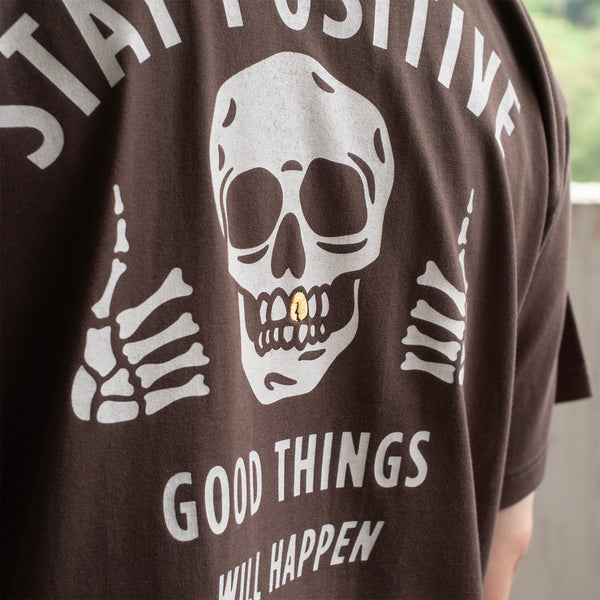 (ZT1907) Gold Teeth Stay Positive Graphic Tee