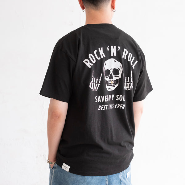 (ZT1908) Gold Teeth Rock 'N' Roll Graphic Tee