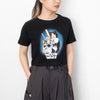 (ZT1408) MEOW WARS Graphic Cropped Tee