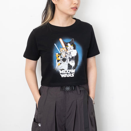 (ZT1407) Advisory CATS Graphic Cropped Tee