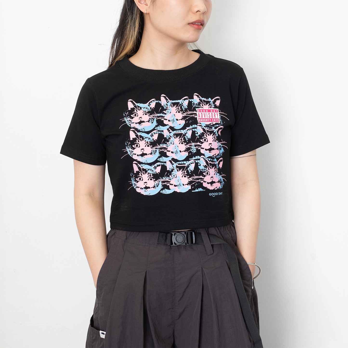 (ZT1407) Advisory CATS 圖案女裝短Tee