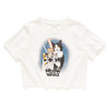 (ZT1408) MEOW WARS Graphic Cropped Tee