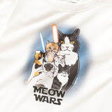 (ZT1408) MEOW WARS Graphic Cropped Tee