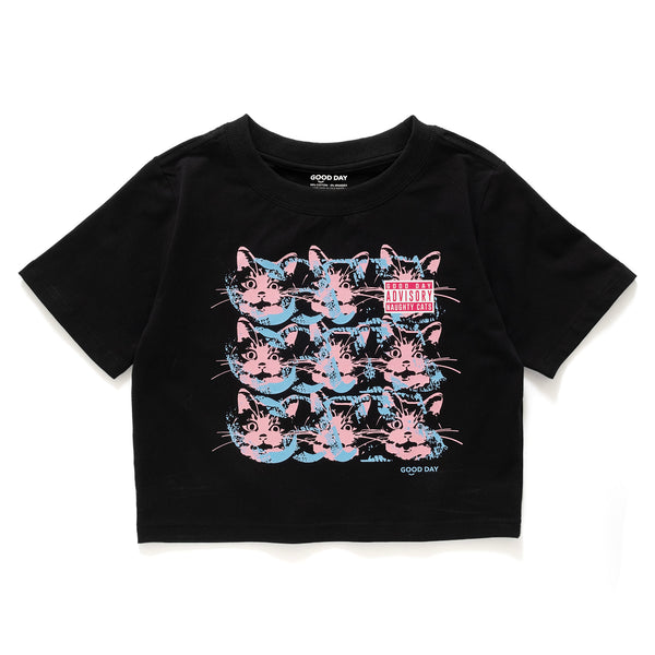 (ZT1407) Advisory CATS Graphic Cropped Tee