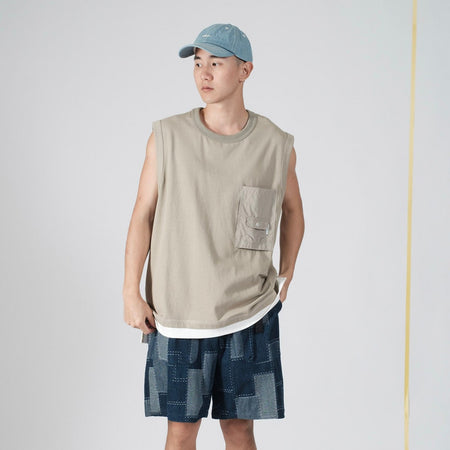 (YT936) Cropped Sleeve Tee
