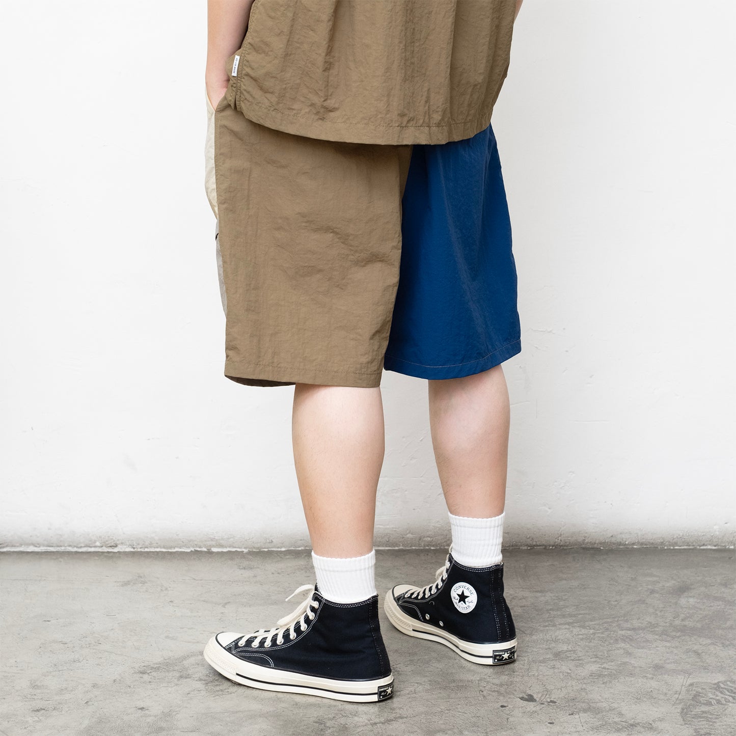 (SP444) Cool Touch Colorblock Shorts