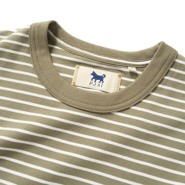(TP1611) Embroidery Stripe Tee