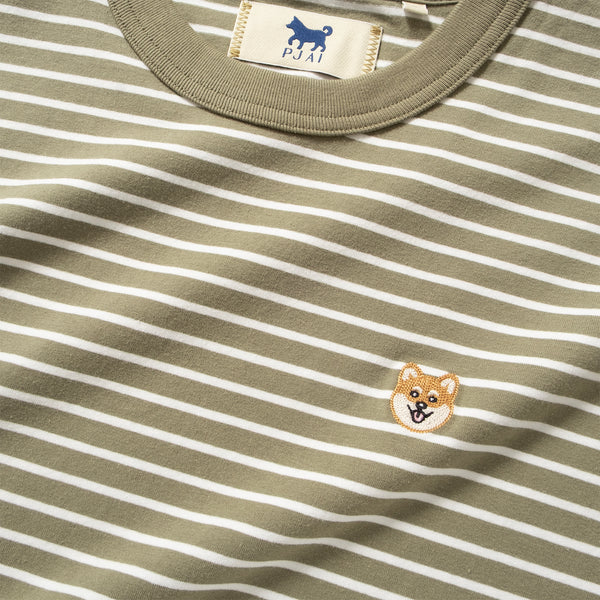 (TP1611) Embroidery Stripe Tee